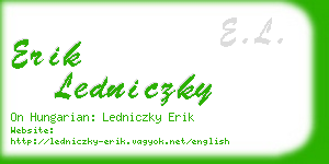 erik ledniczky business card